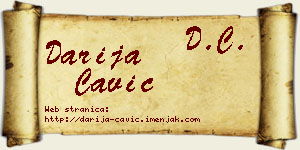 Darija Čavić vizit kartica